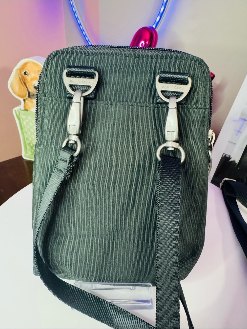Baggallini Dark Grey Compact Crossbody - Picture 4 of 6